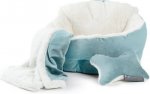 Best Friends by Sheri Ilan Deep Dish Bolster Cat & Dog Bed w/Blanket & Plush Bone