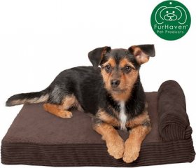FurHaven Chaise Lounge Memory Top Cat & Dog Bed w/Removable Cover