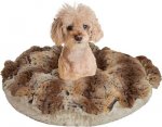 Bessie + Barnie Blondie & Simba Deluxe Lily Pod Pillow Cat & Dog Be, Beige