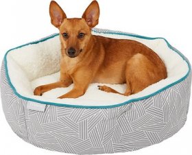 Frisco Sherpa Hexagon Bolster Cat & Dog Bed