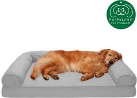 FurHaven Quilted Full Support Orthopedic Sofa Dog & Cat Bed