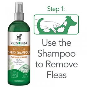 Vet's Best Anti-Flea Easy Spray Shampoo for Dogs, 16-oz bottle