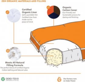 Moots Zen Organic Cotton Pillow Dog & Cat Bed