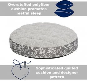 MidWest QuietTime Couture Round Empress Pillow Bed w/Removable Cover, Medium