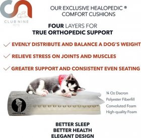 Club Nine Pets Contempo Slipcover DuraFlax Performance Orthopedic Dog & Cat Bed