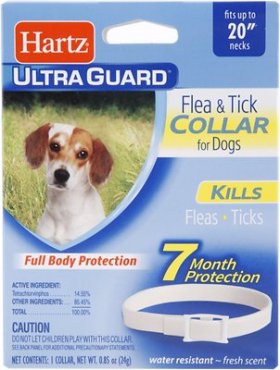 Hartz UltraGuard Flea & Tick Collar for Dogs, up to 20" Neck, 1 Collar (7-mos. supply)