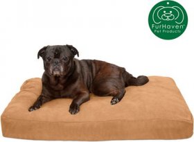 FurHaven Quilted Deluxe Pillow Cat & Dog Bed w/Removable Cover