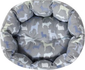 Fringe Studio Calico Dogs Round Dog Cuddler Bed