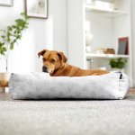 Disney Mickey Bolster Cat & Dog Bed, Gray Patterned, Large