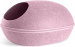FurHaven Oval Felt Cubby Cat Bed with Paw Cut-Out, Small, Light Pink