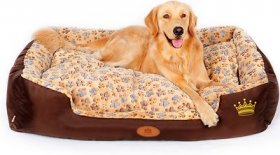 PLS Birdsong SweetSpot Bolster Dog Bed w/Removable Cover, Large