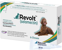 Revolt Topical Solution for Dogs, 40.1-85 lbs, (Teal Box), 6 Doses (6-mos. supply)