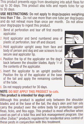 Zodiac Flea & Tick Spot Treatment for Dogs, 7-15 lbs, 4 Doses (4-mos. supply)
