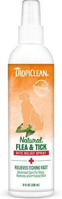 TropiClean Natural Flea & Tick Bite Relief Dog Spray, 8-oz bottle