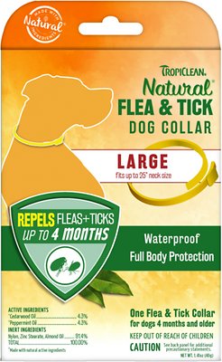 TropiClean Flea & Tick Collar for Dogs, Large Breeds, 1 Collar (4-mos. supply)